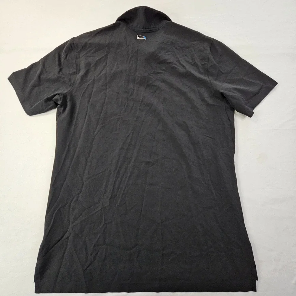 Miami Marlins Nike Black Short Sleeve Performance Polo Shirt Men's L